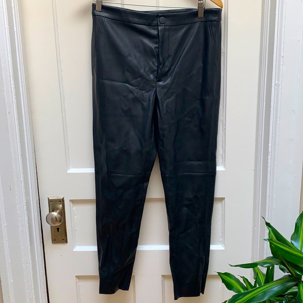 Zara Black faux leather pants/leggings